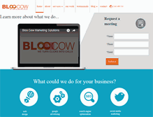 Tablet Screenshot of bloocow.com